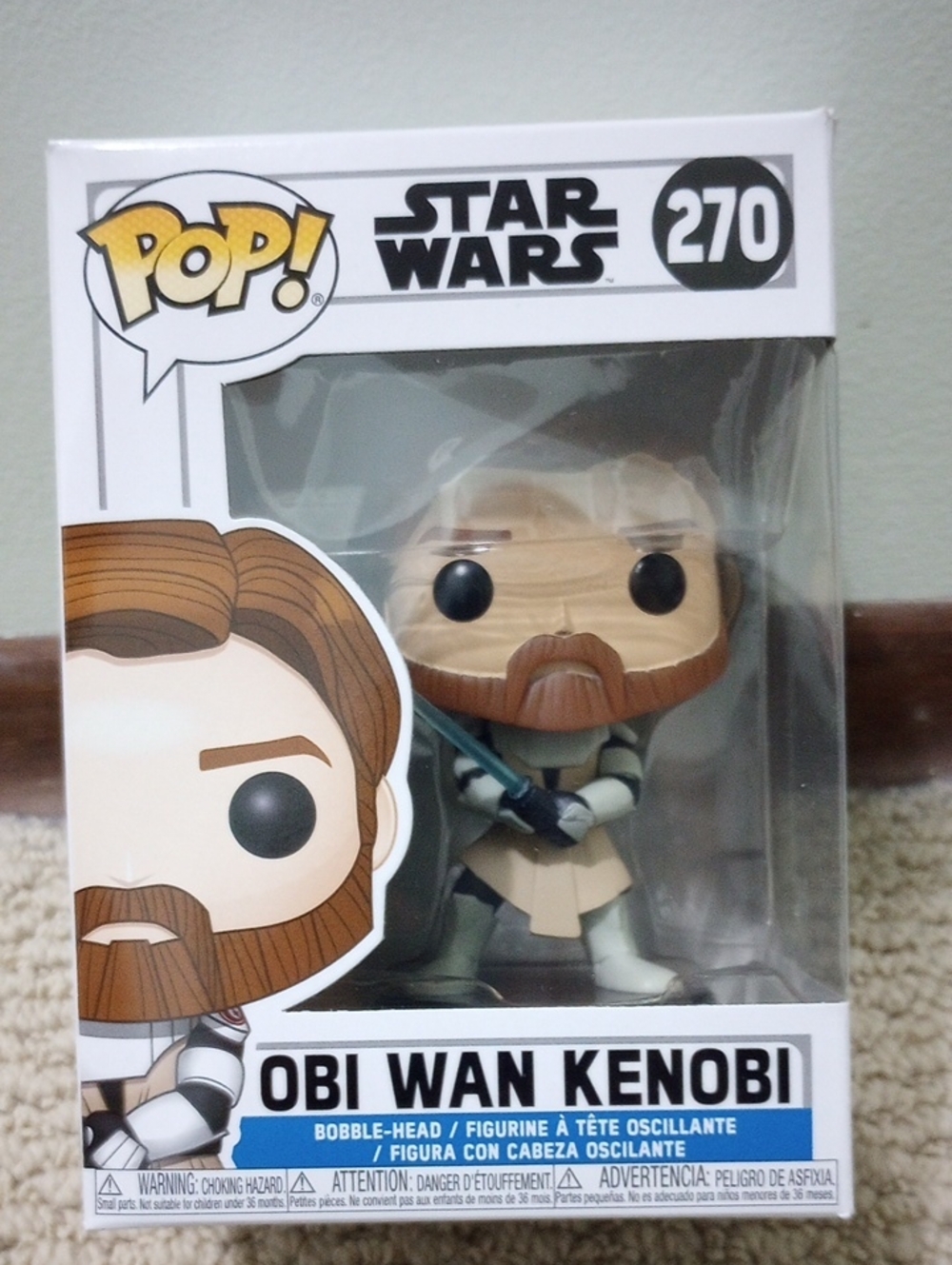 Funko POP! Obi Wan Kenobi Star Wars Vinyl Figure #270 - Beige, Brown & Teal